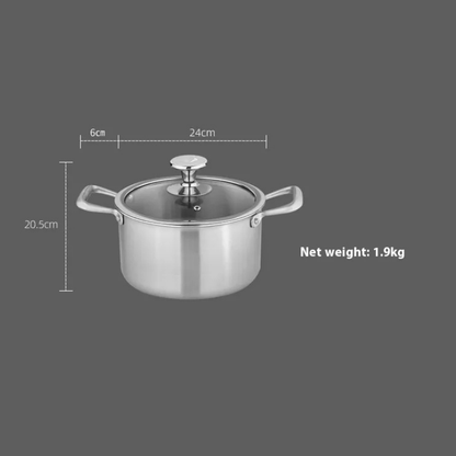 4 Piece Stainless Steel Pots and Pans Set