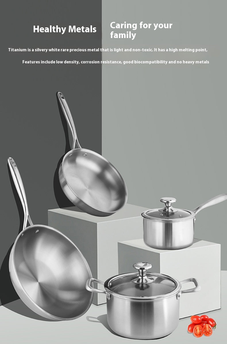 4 Piece Stainless Steel Pots and Pans Set